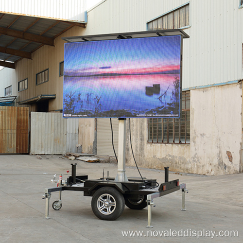 Remolque al aire libre de la exhibición de la cartelera de P10 LED para hacer publicidad